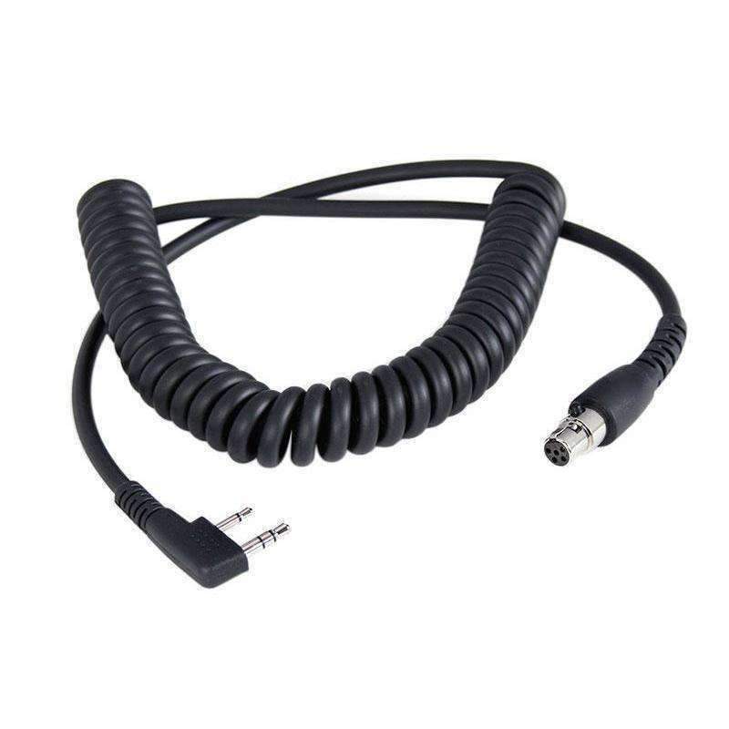 Cable en espiral auriculares Radios Rugged, Kenwood, HYT y Relm