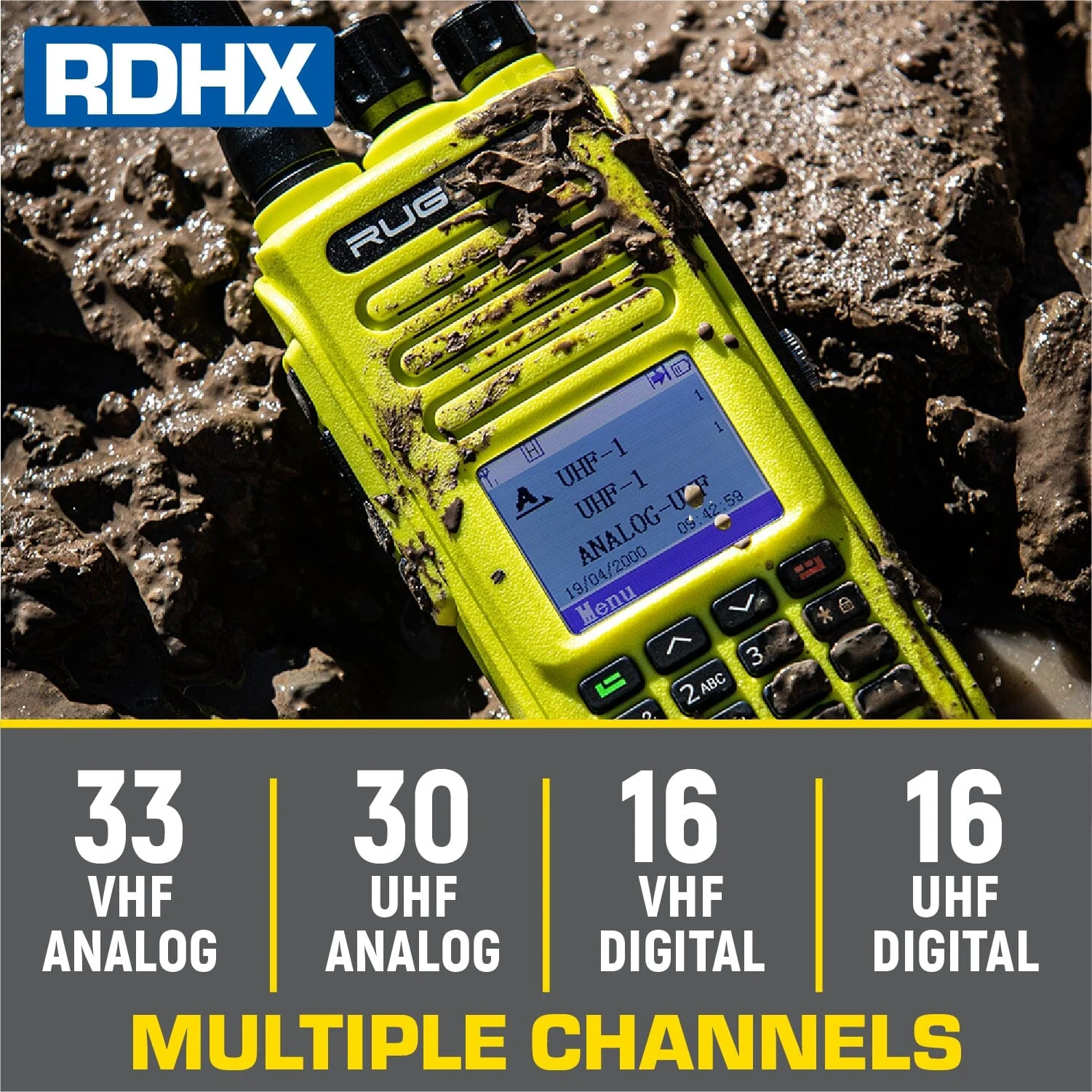 Radio RDH-X resistente al agua - Digital y analógico - Amarillo - Imagen 2